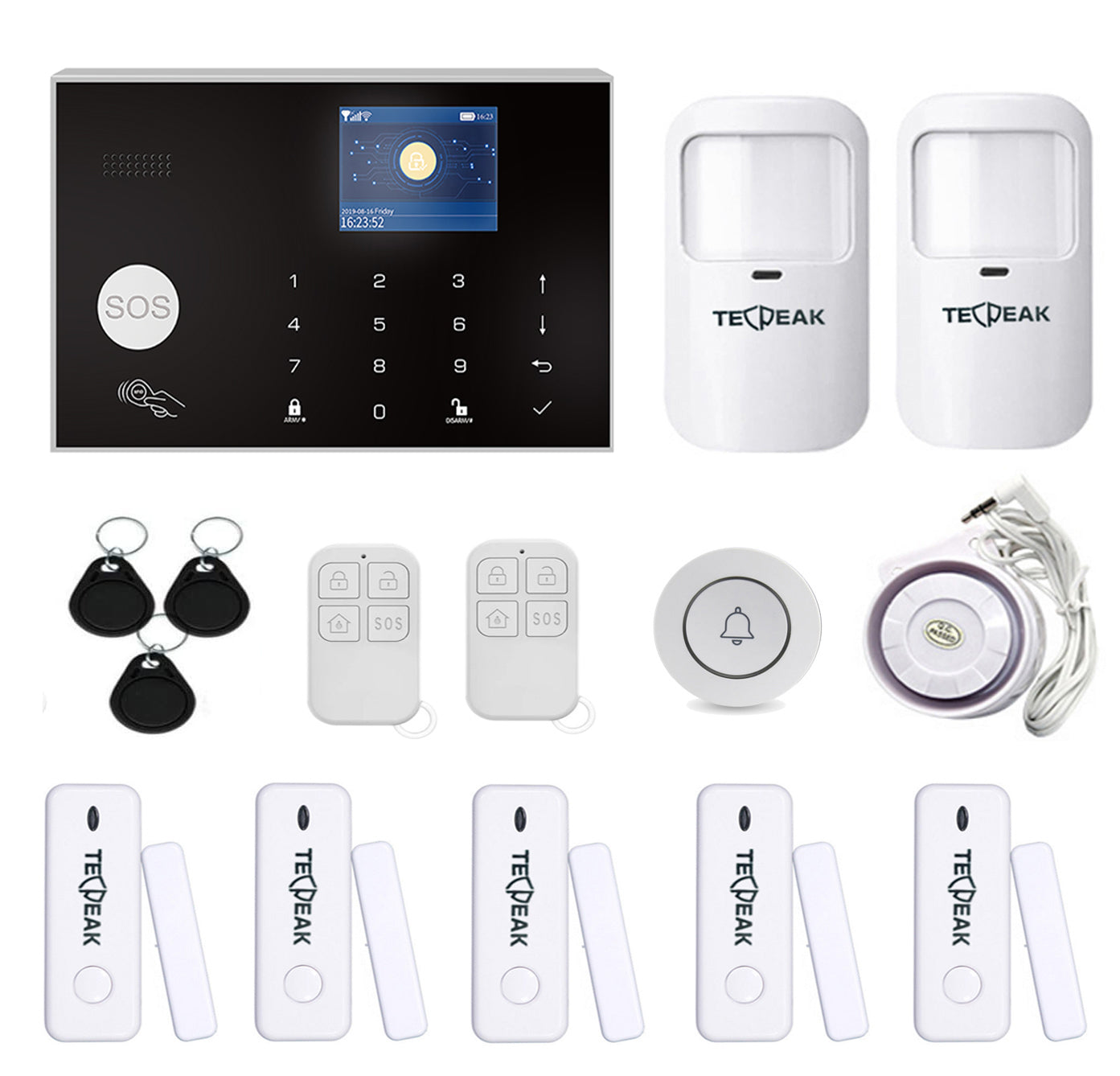 A2 - Allarme di Sicurezza WiFi / GSM (Nero)