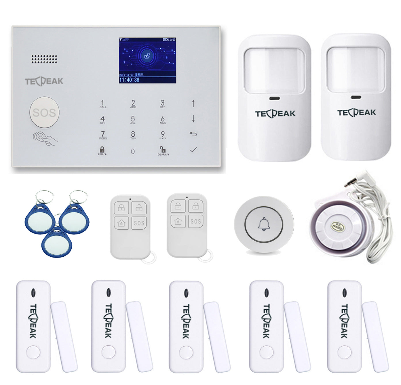 A2 - WiFi / GSM Sistema de Alarma (Blanco)