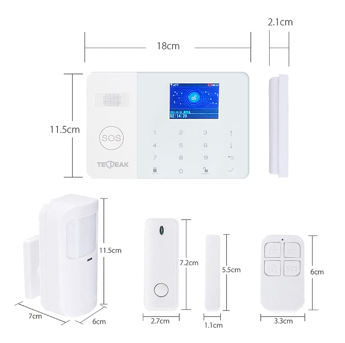 S8 - WiFi / GSM / 2G / 4G Home Alarm